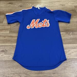 Vintage Mets Majestic Baseball MLB Little League Jersey